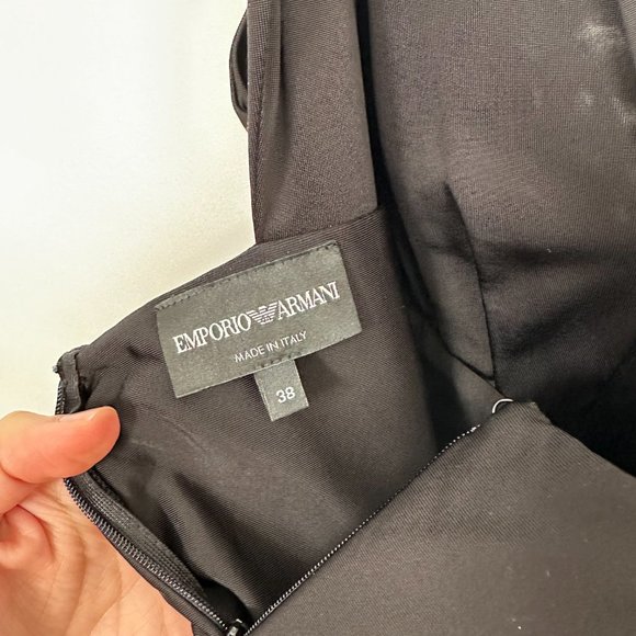 Emporio Armani Black Sleeveless Long Evening Dress - Picture 3 of 7